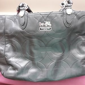 Black Coach Leather Bag
